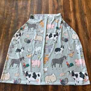 Infant car seat cover farm animals
